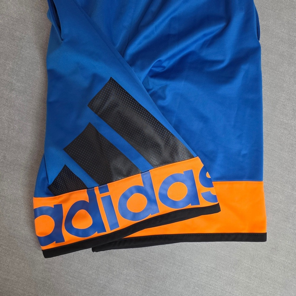 Adidas Basketball Shorts Mens Small Blue Orange Performance Sporty Athleisure - Picture 6 of 9